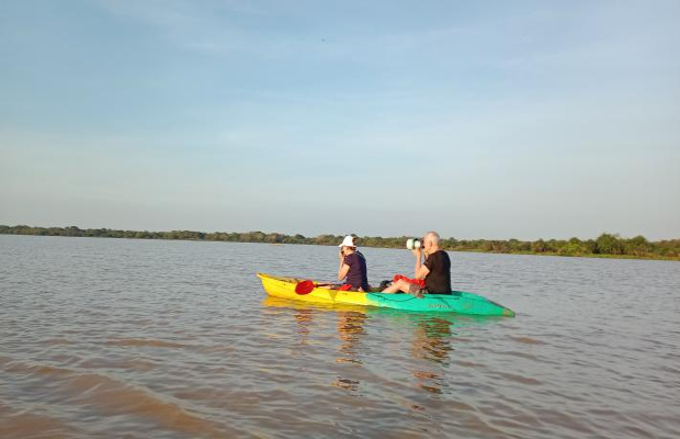 siem reap birds sanctuary forest protection, a morning kayaking, cycling adventures